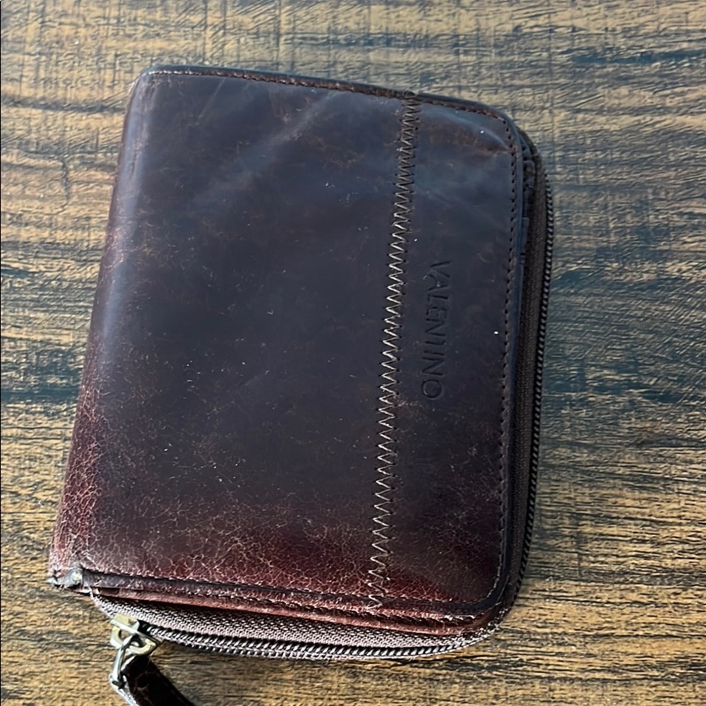 Valentino Rich Brown Leather Wallet